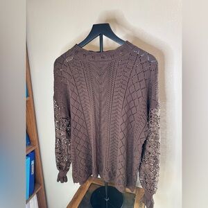 Brown Knit Women's Sweater
